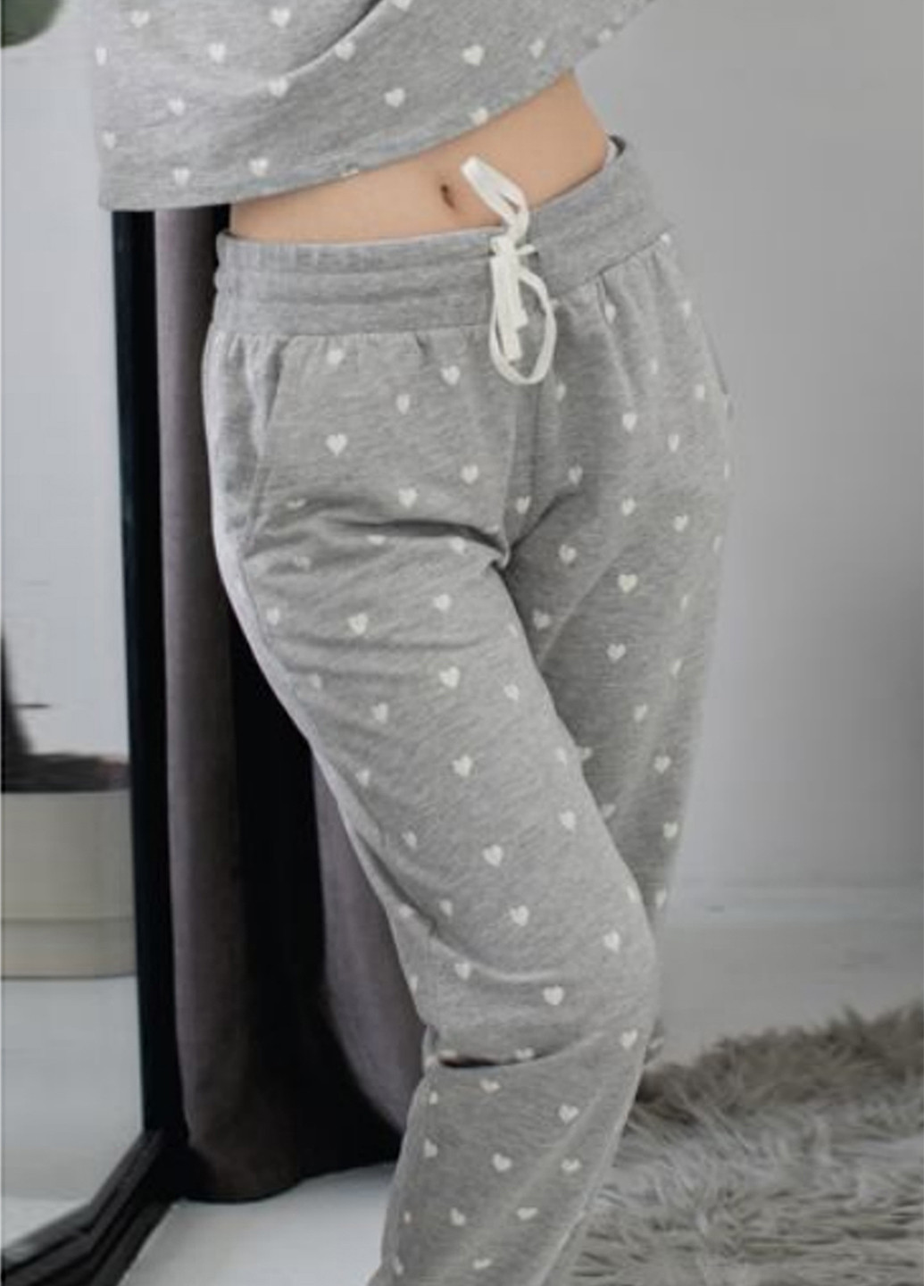 Сіра всесезон піжама (світшот, штани) свитшот + брюки Naviale