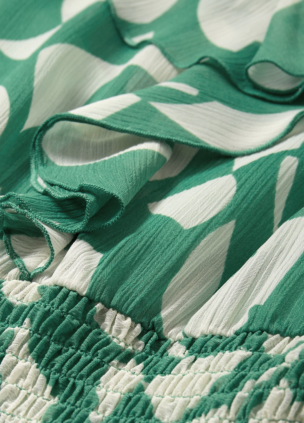 Зеленое кэжуал платье клеш C&A с абстрактным узором