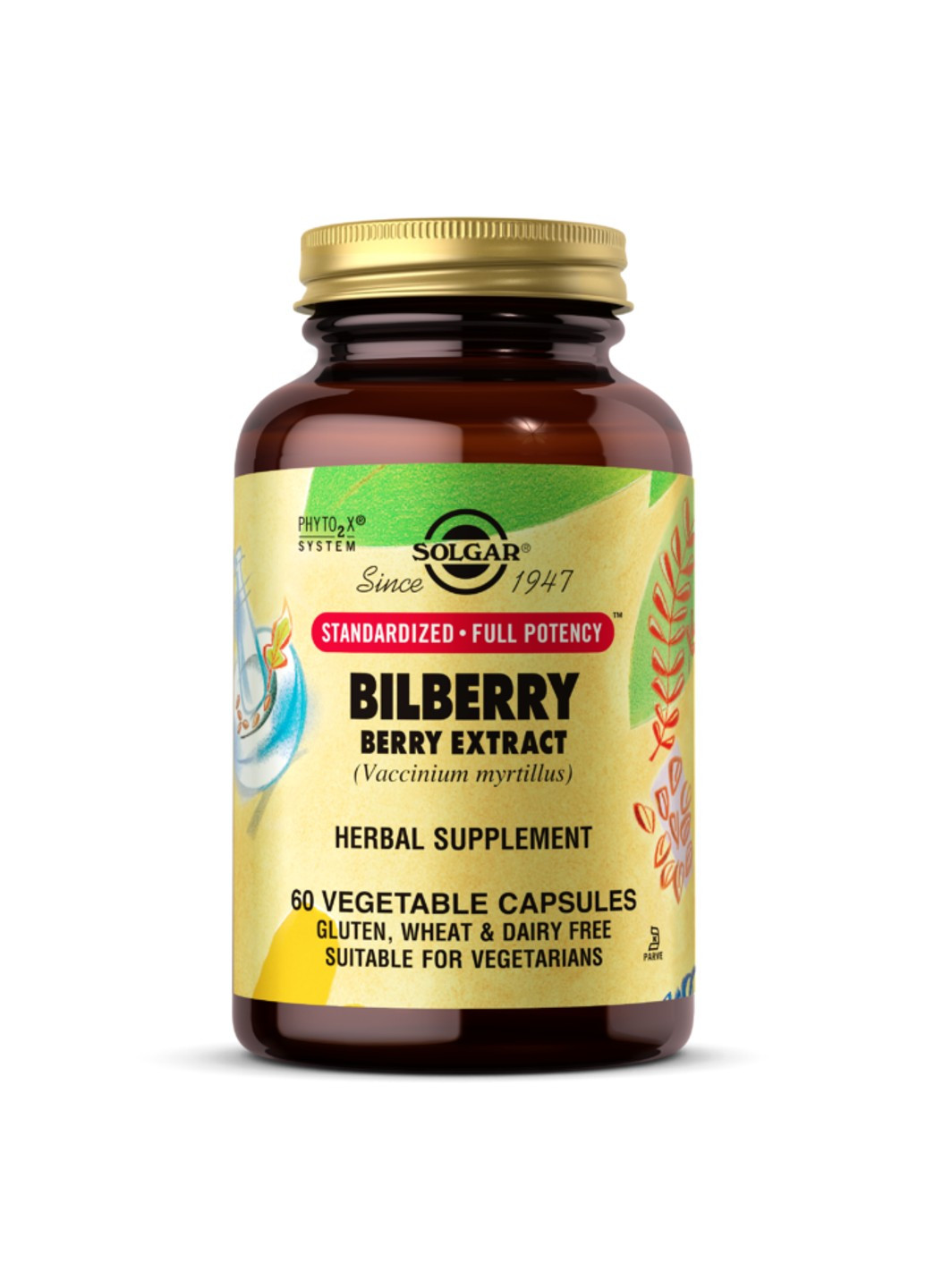 Витамины для глаз Bilberry Berry Extract (60 капс) солгар Solgar (255410356)