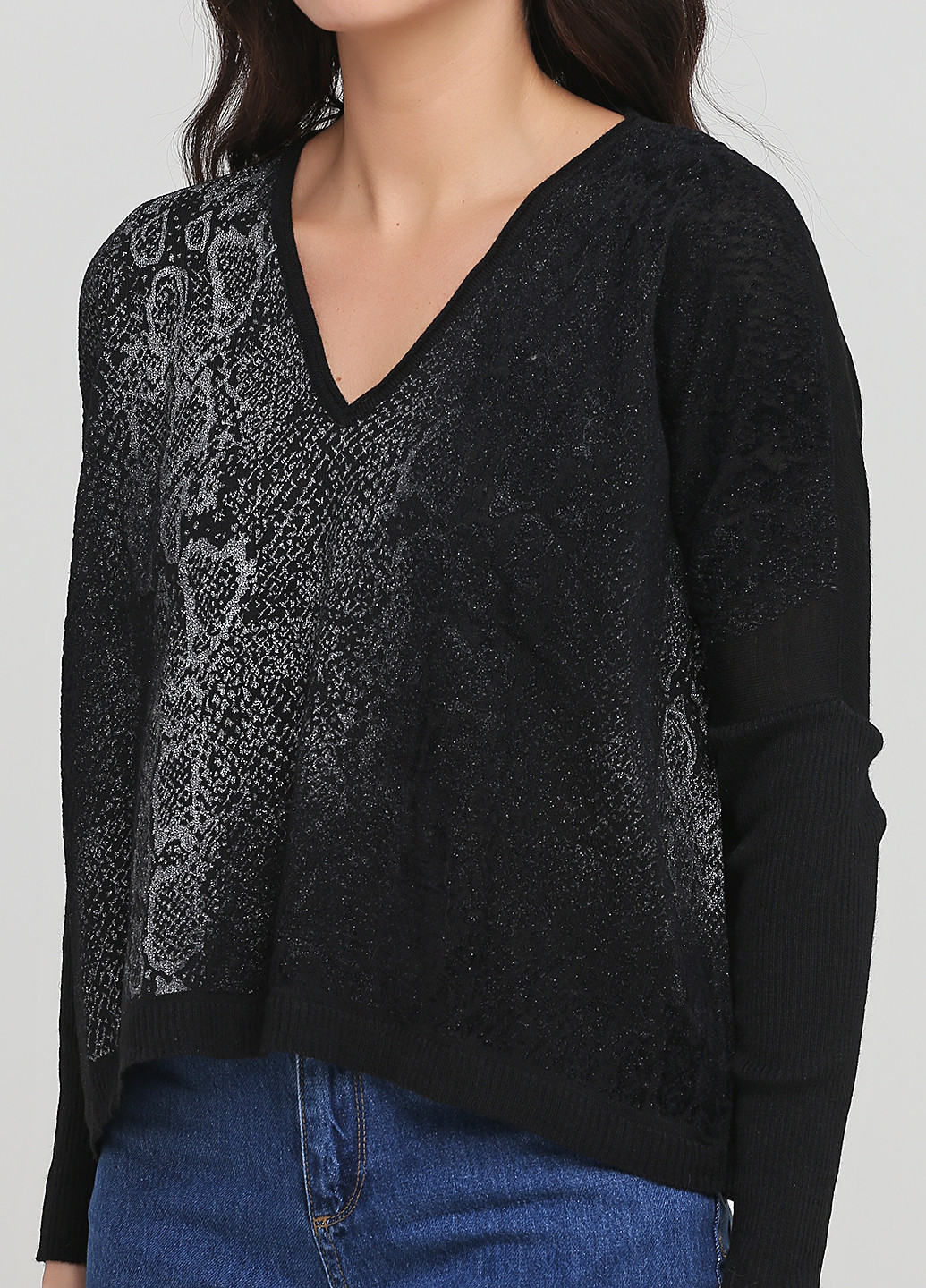 Чорний демісезонний пуловер пуловер Lauren Vidal