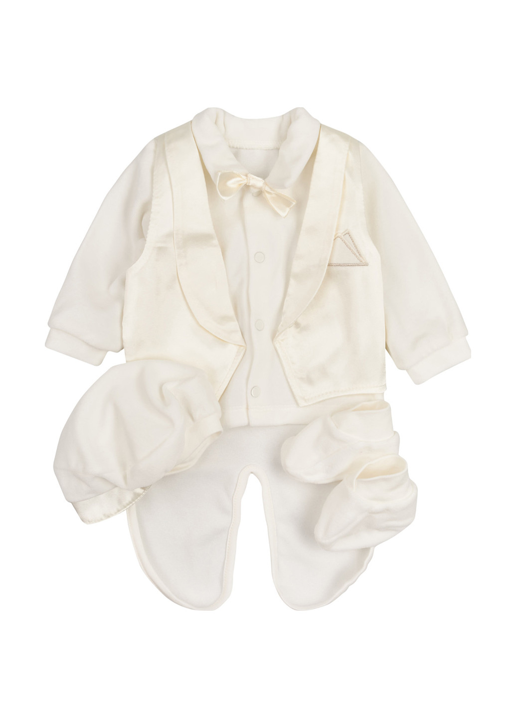 Костюм для крещения (человечек, брюки, шапка, пинетки, бабочка) Ляля (264038645)