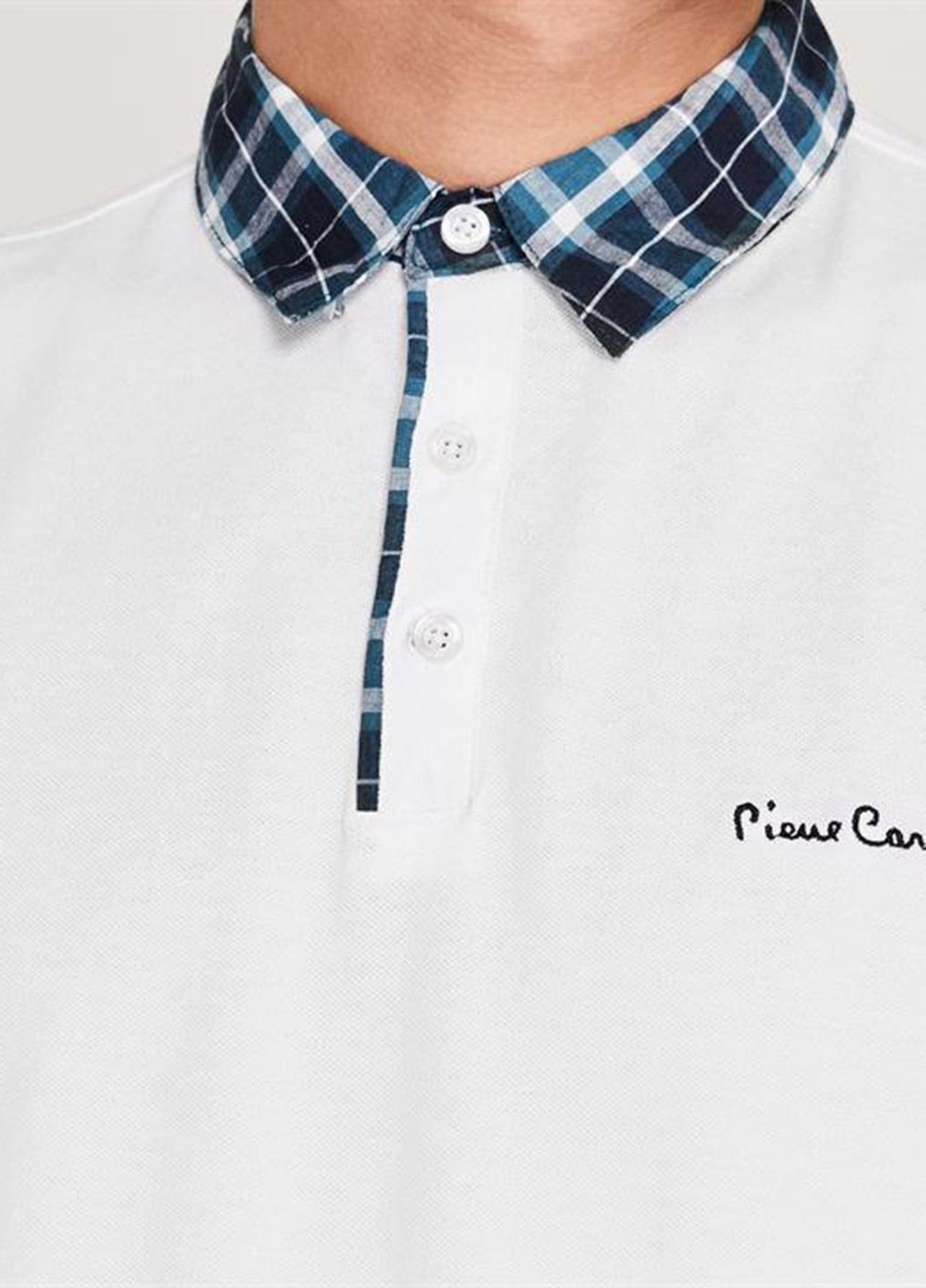 Белая футболка-поло для мужчин Pierre Cardin с логотипом