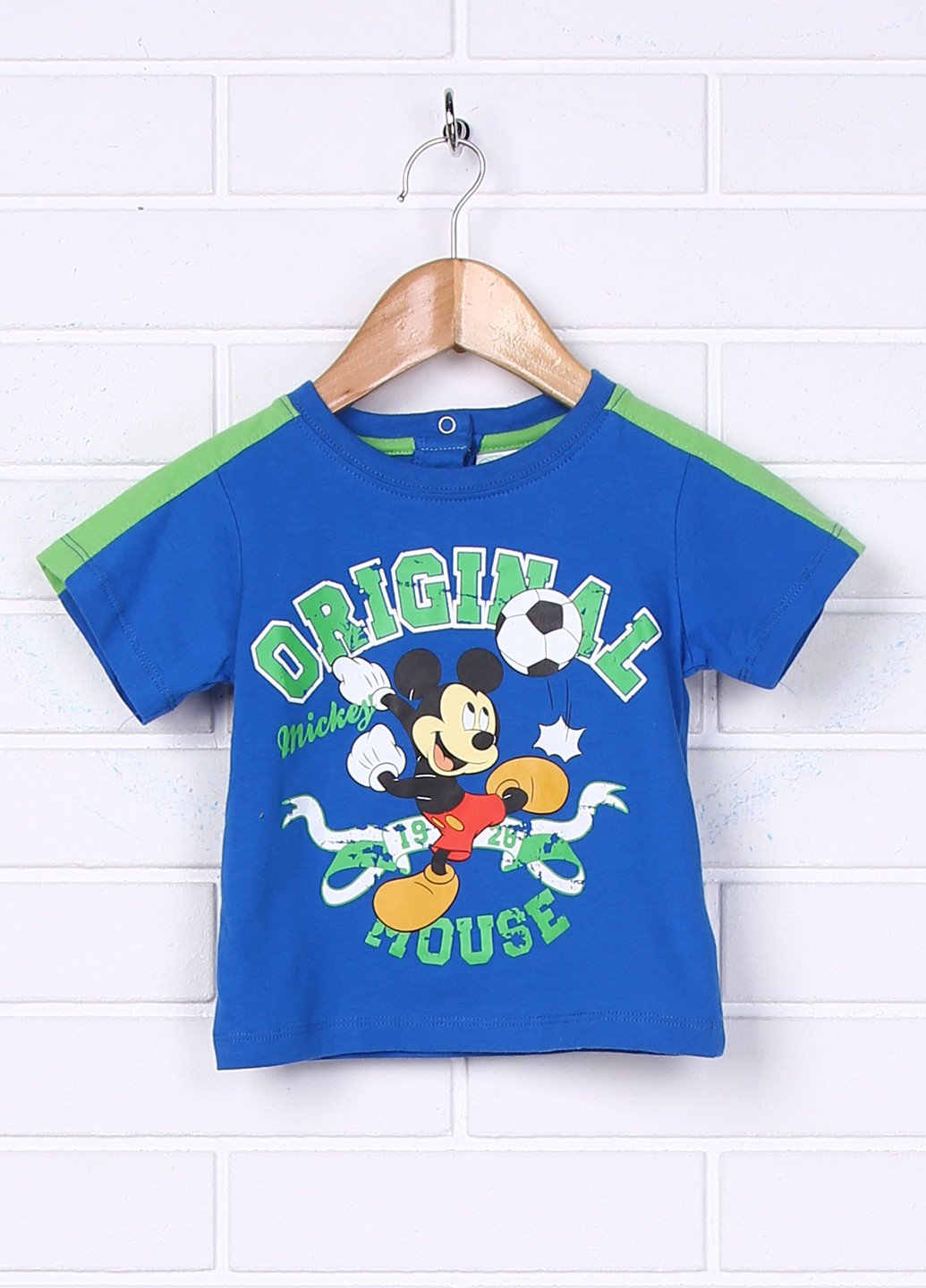 Синяя летняя футболка с коротким рукавом Disney