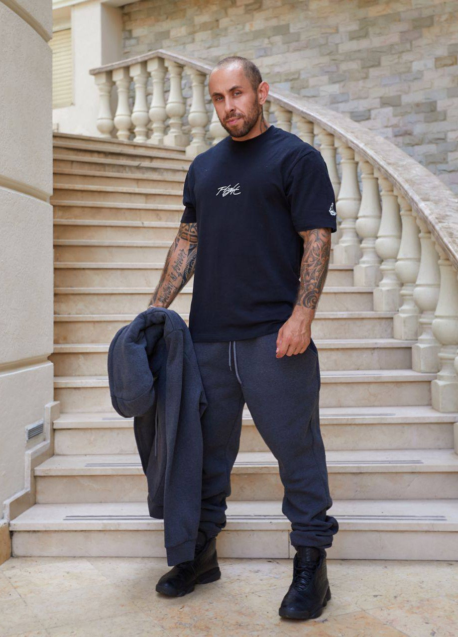 Темно-сірий демісезонний утеплений костюм брючний Garna