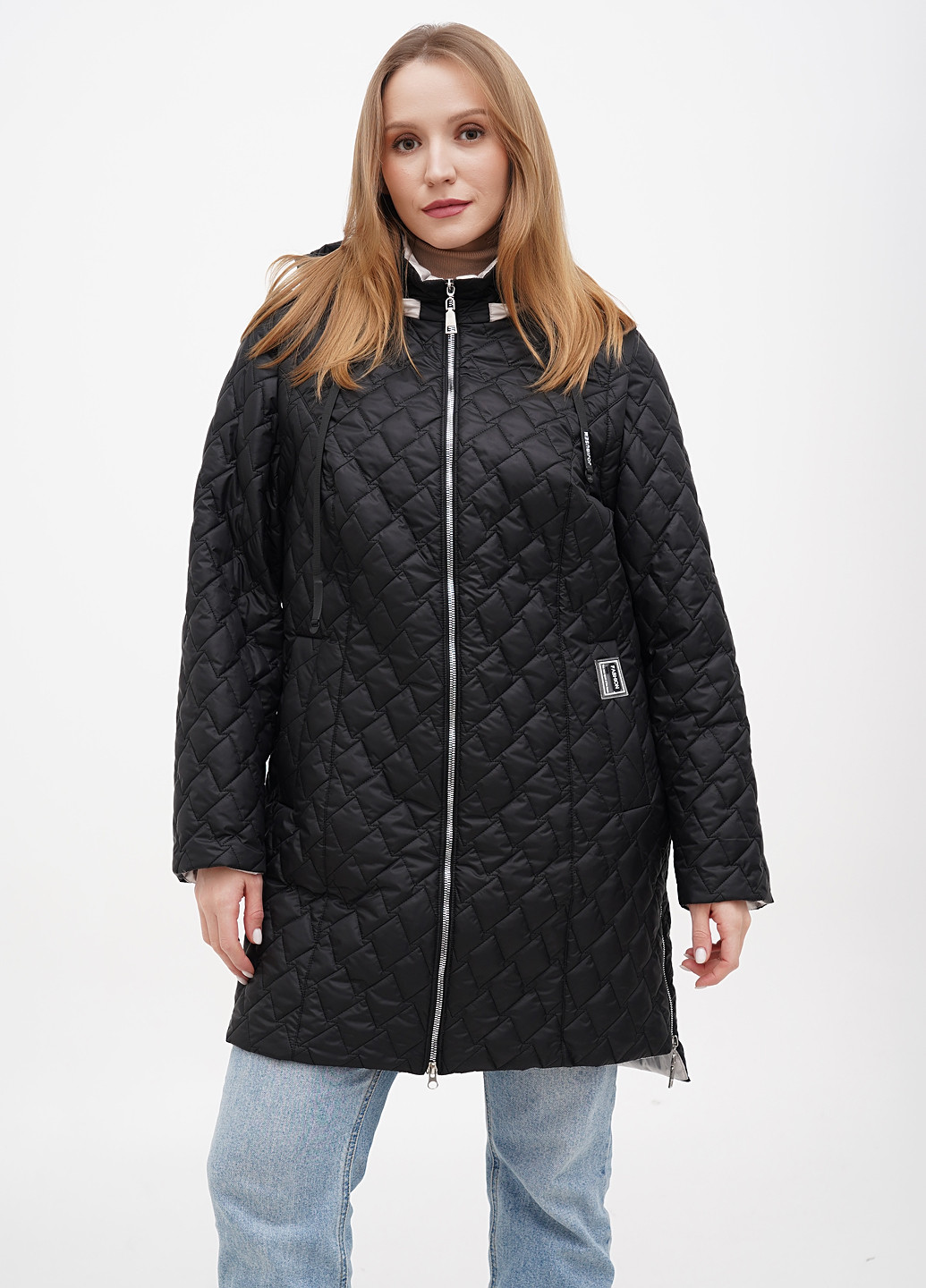 Чорна демісезонна куртка куртка-трансформер Eva Classic