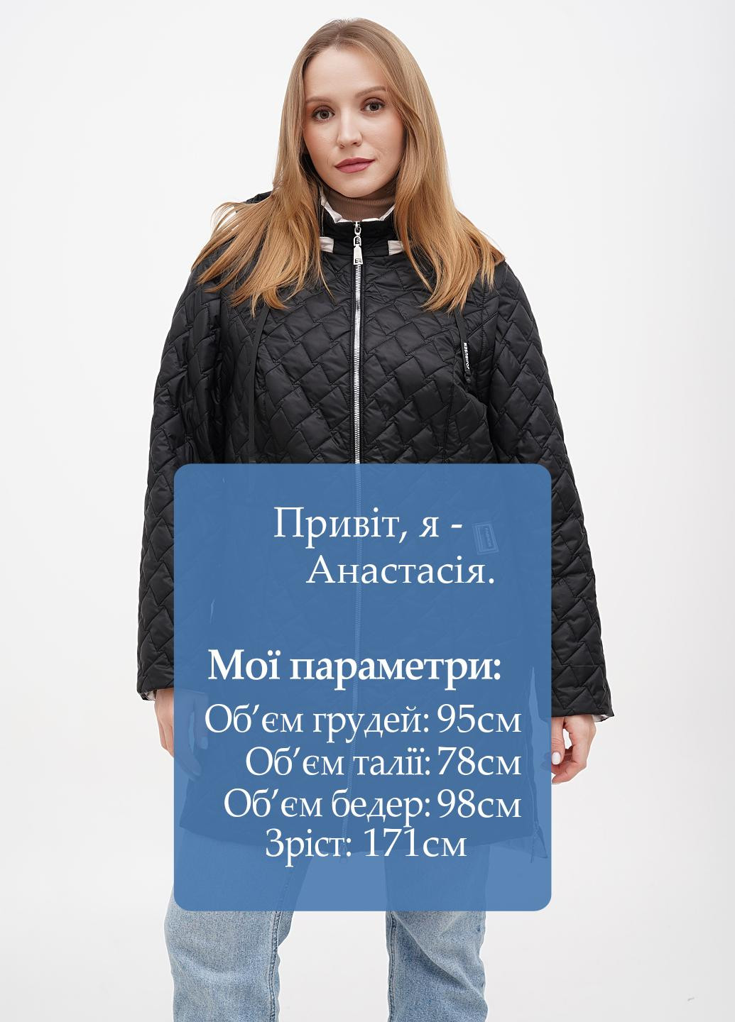 Чорна демісезонна куртка куртка-трансформер Eva Classic