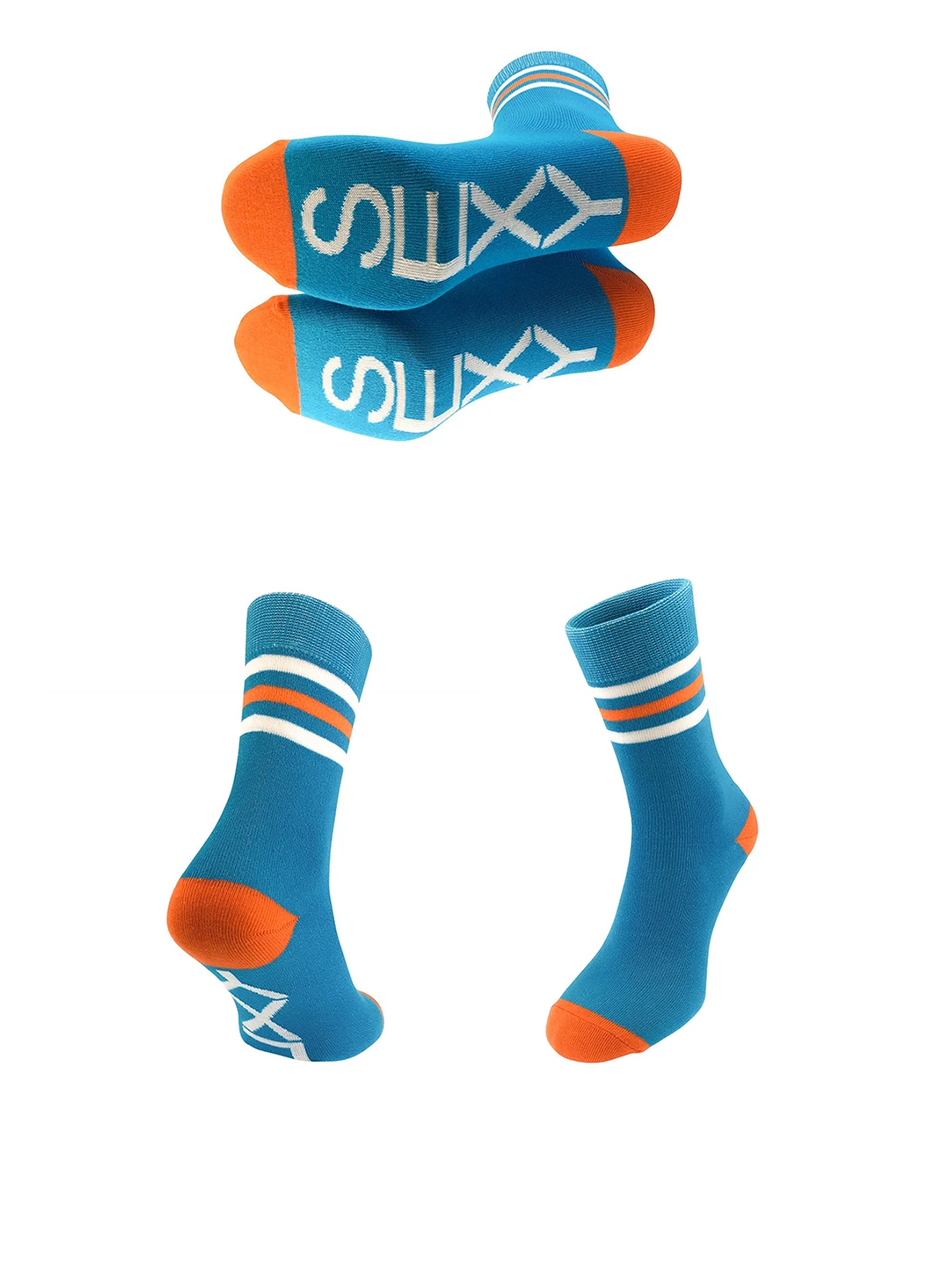 Блакитні носки Mo-Ko-Ko Socks написи (25064134)