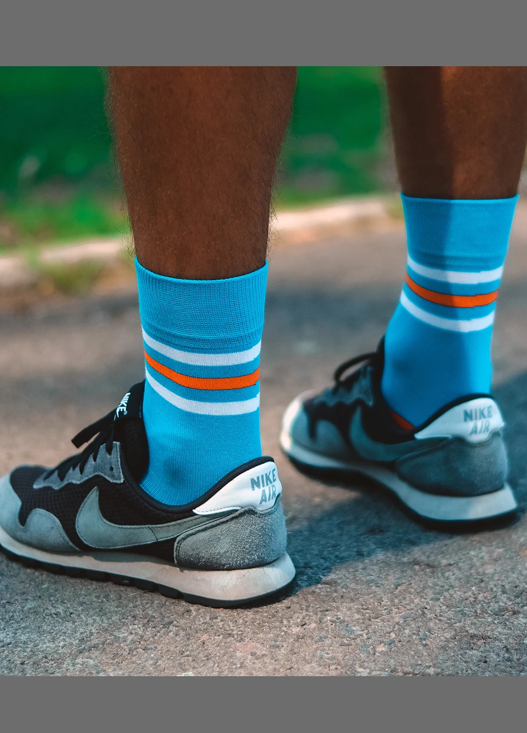 Блакитні носки Mo-Ko-Ko Socks написи (25064134)