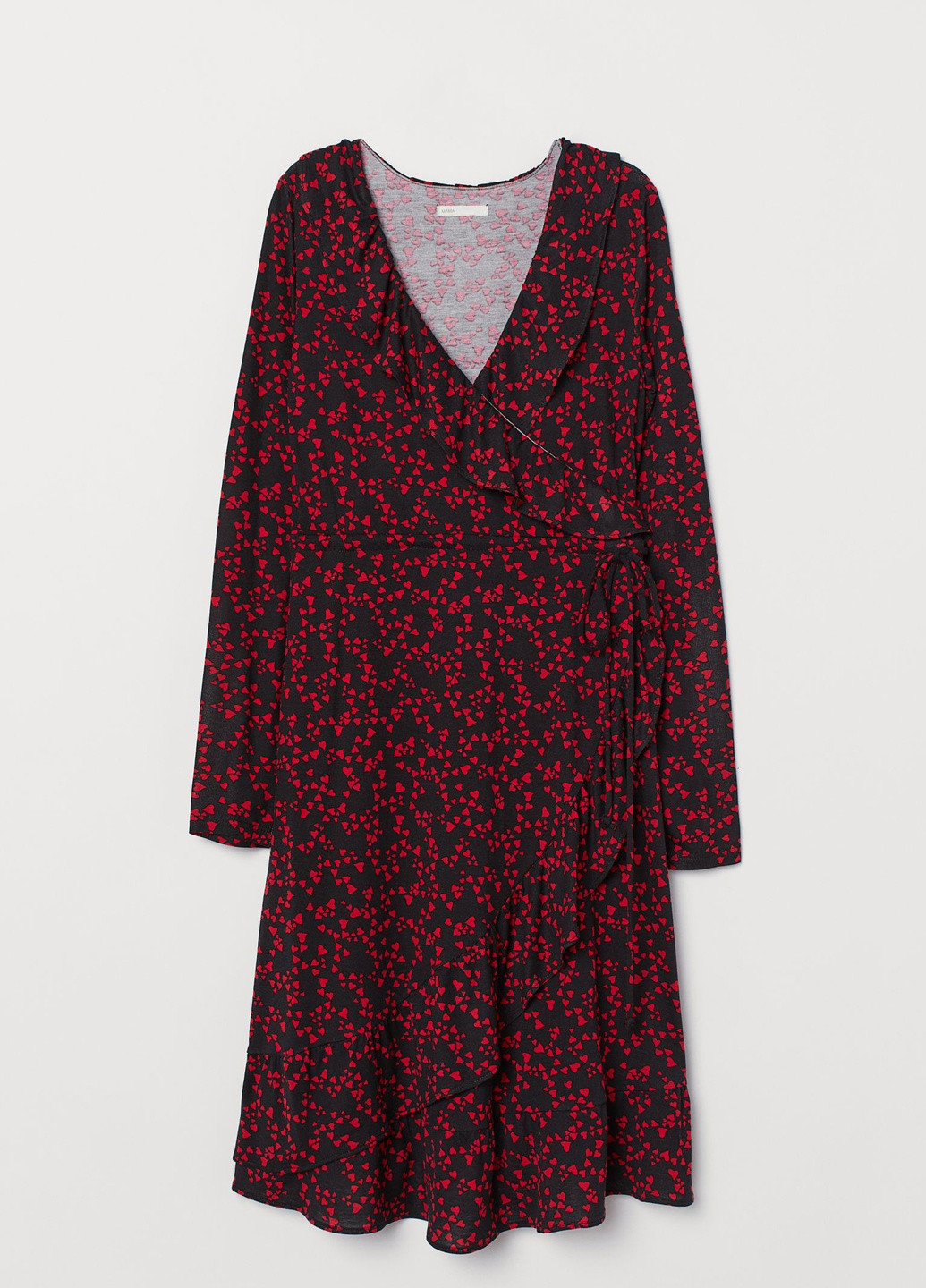Чорна кежуал плаття для вагітних H&M сердечка