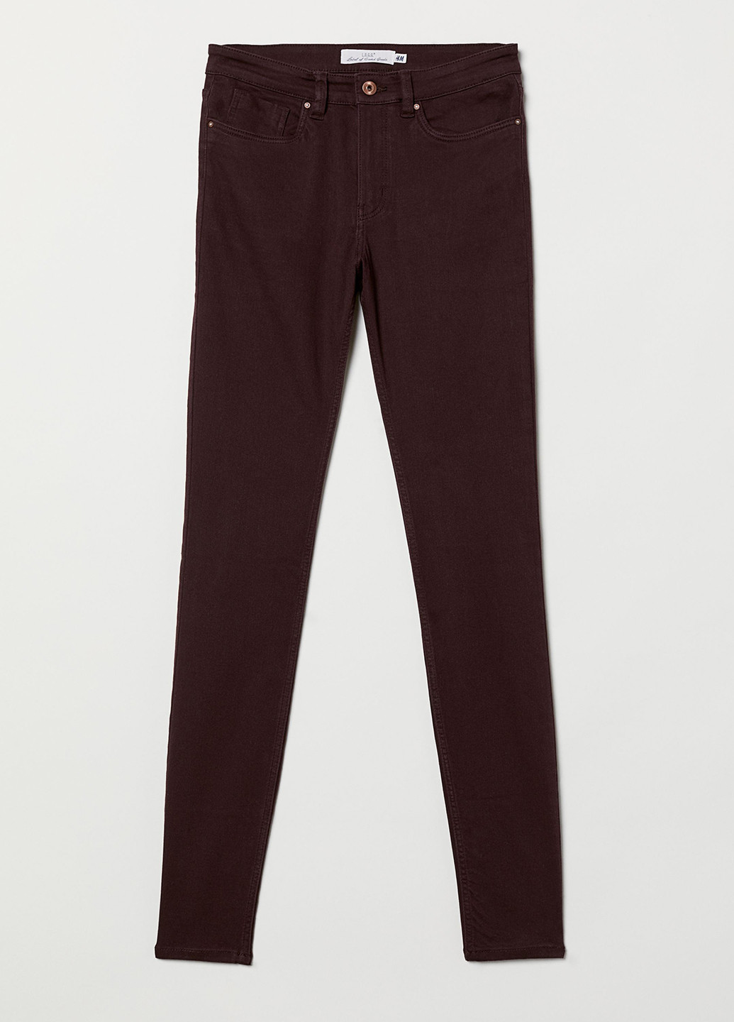 Темно-коричневые джинсовые демисезонные брюки H&M