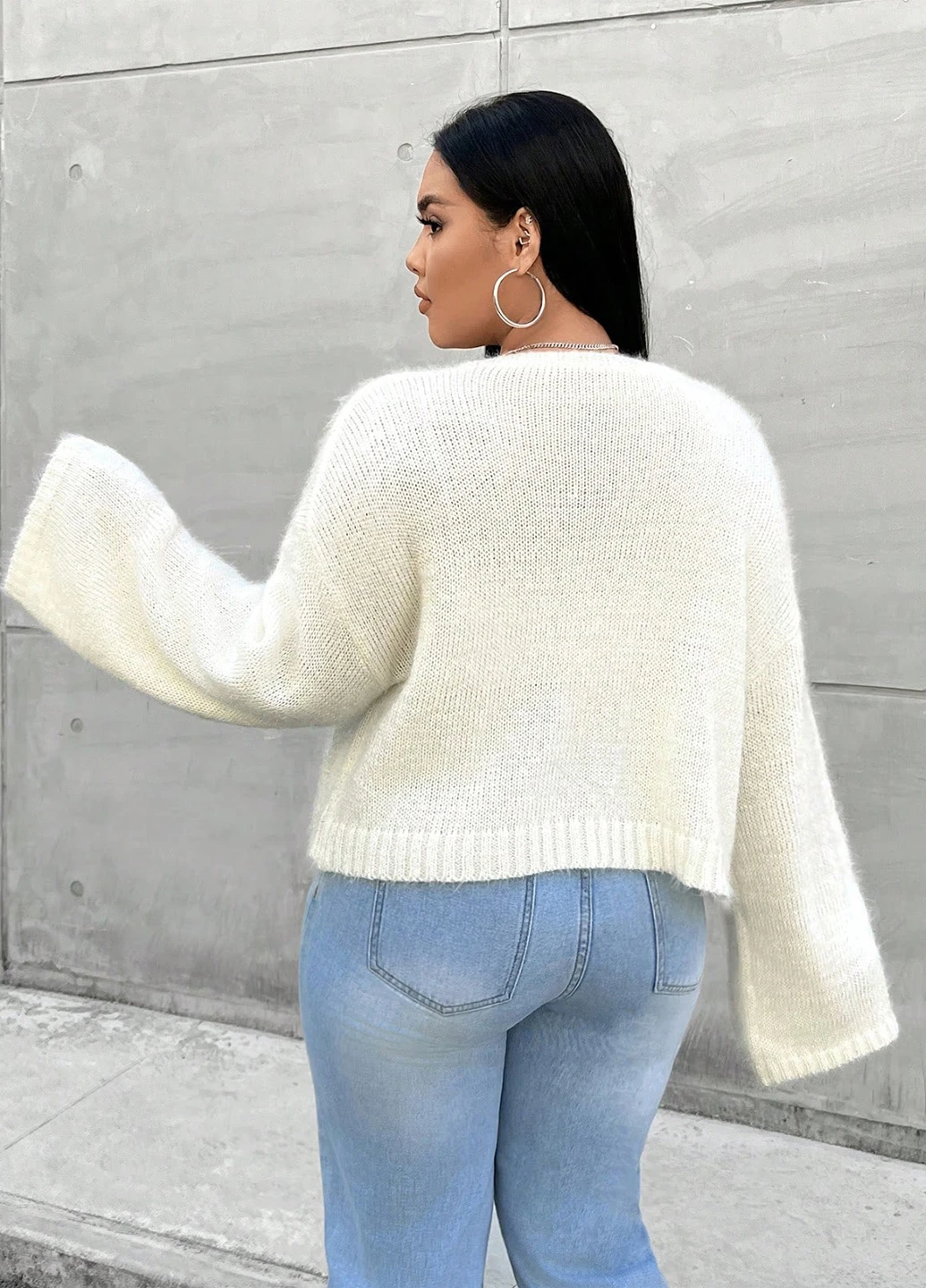 Белый демисезонный кардиган SHEIN