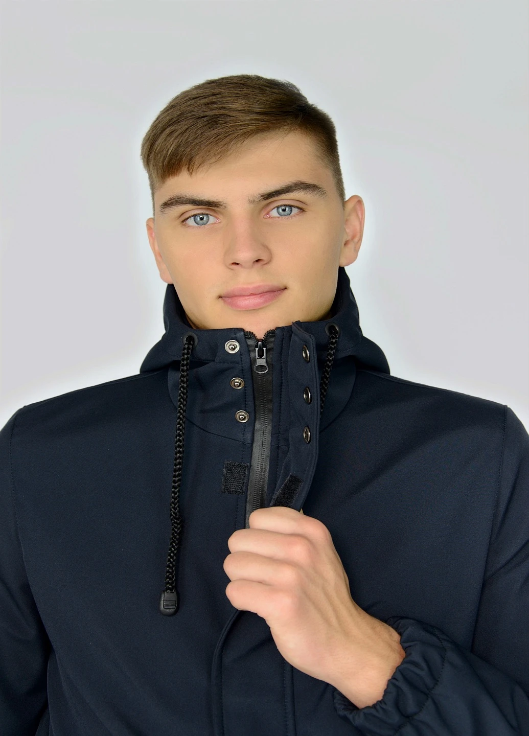 Синяя демисезонная куртка softshell "citizen" сине-черная Intruder