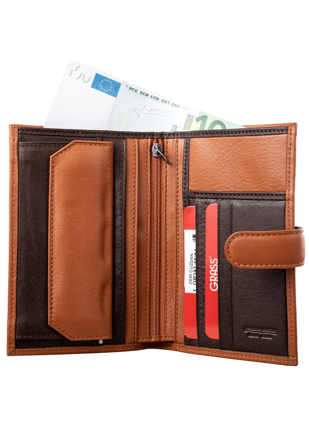 Чоловічий шкіряний гаманець 10х14,7х2,5 см Grass (253032080)