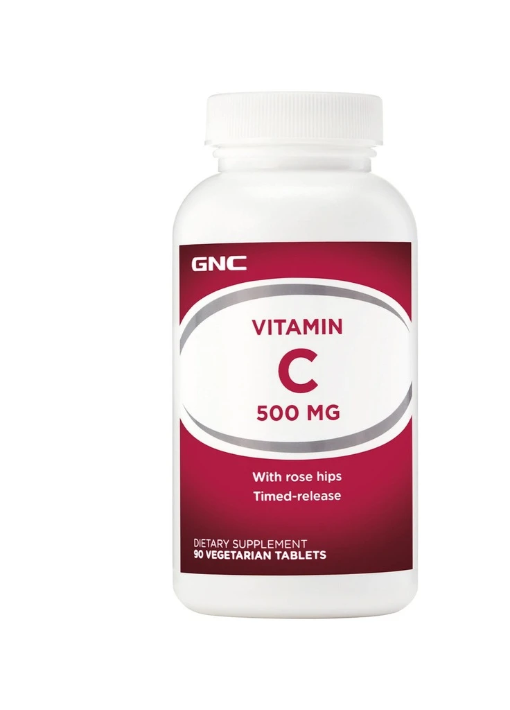 Витамин С VIT C 500 ROSE HIPS 100 caps GNC (254371955)