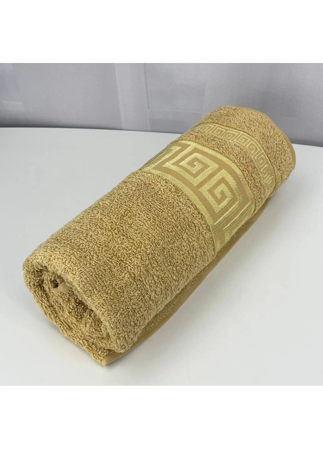 Полотенце банное махровое Febo Vip Cotton Турция 6336 желтое 70х140 см No Brand комбинированный