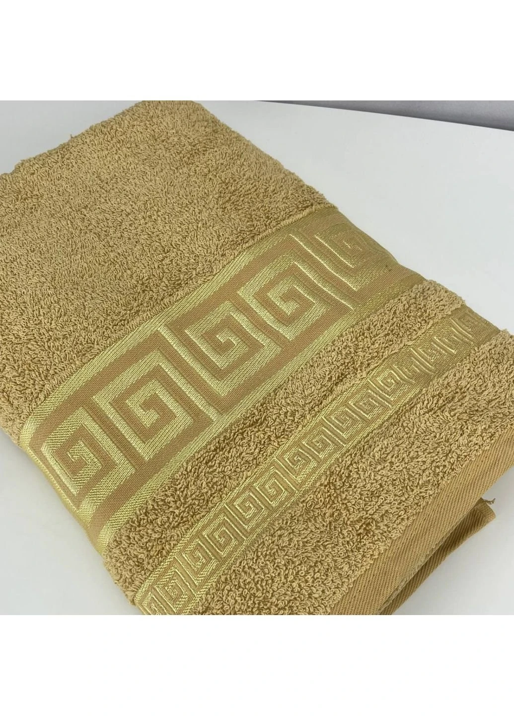 Полотенце банное махровое Febo Vip Cotton Турция 6336 желтое 70х140 см No Brand комбинированный
