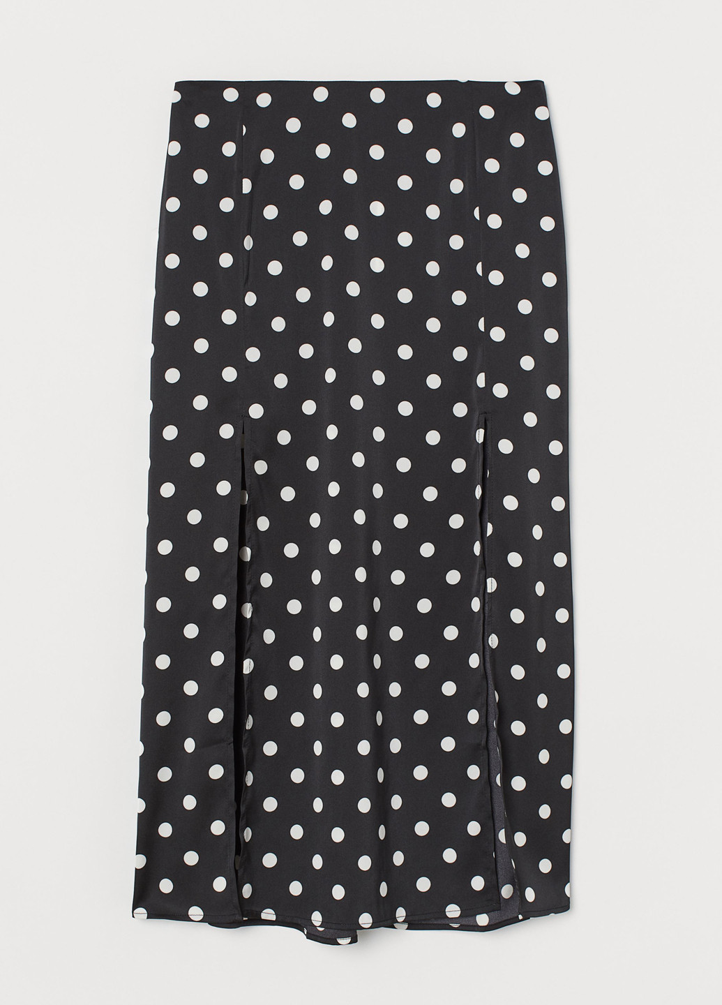 Черная кэжуал в горошек юбка H&M