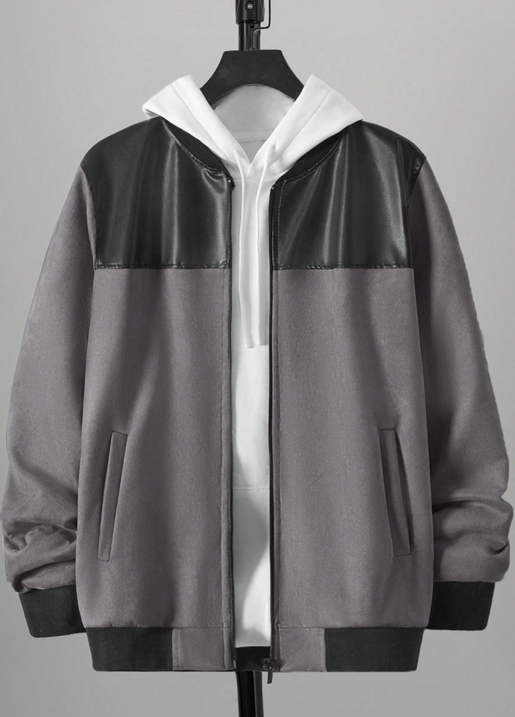 Бомбер SHEIN бейсбольний на блискавці (364846889)