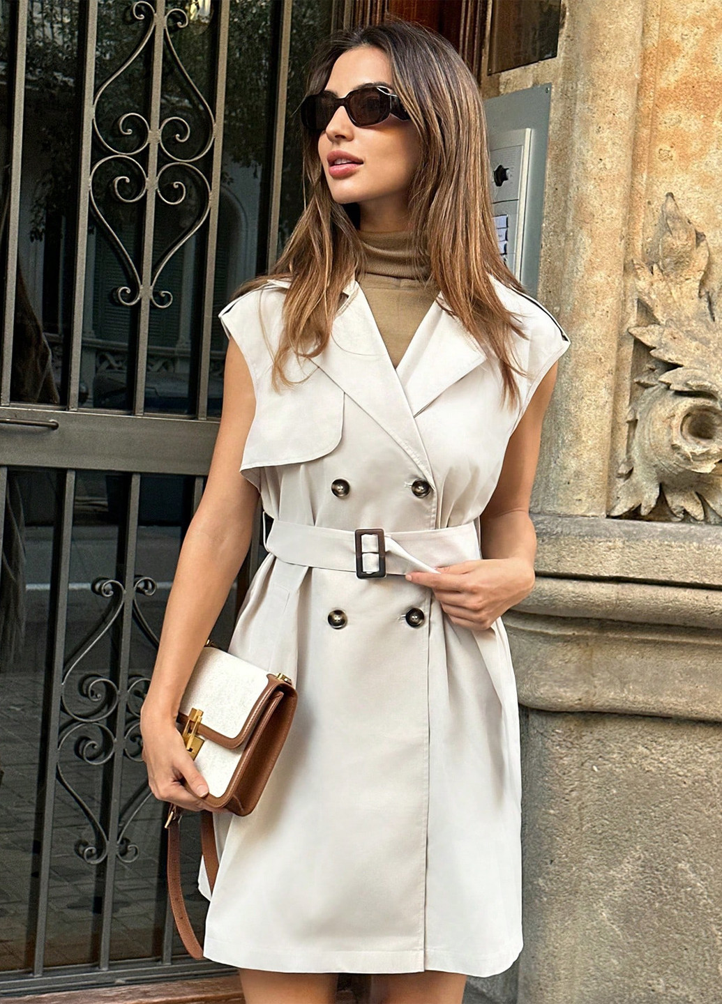 Плащ SHEIN тренчкот на пуговицах демисезон (353322756)