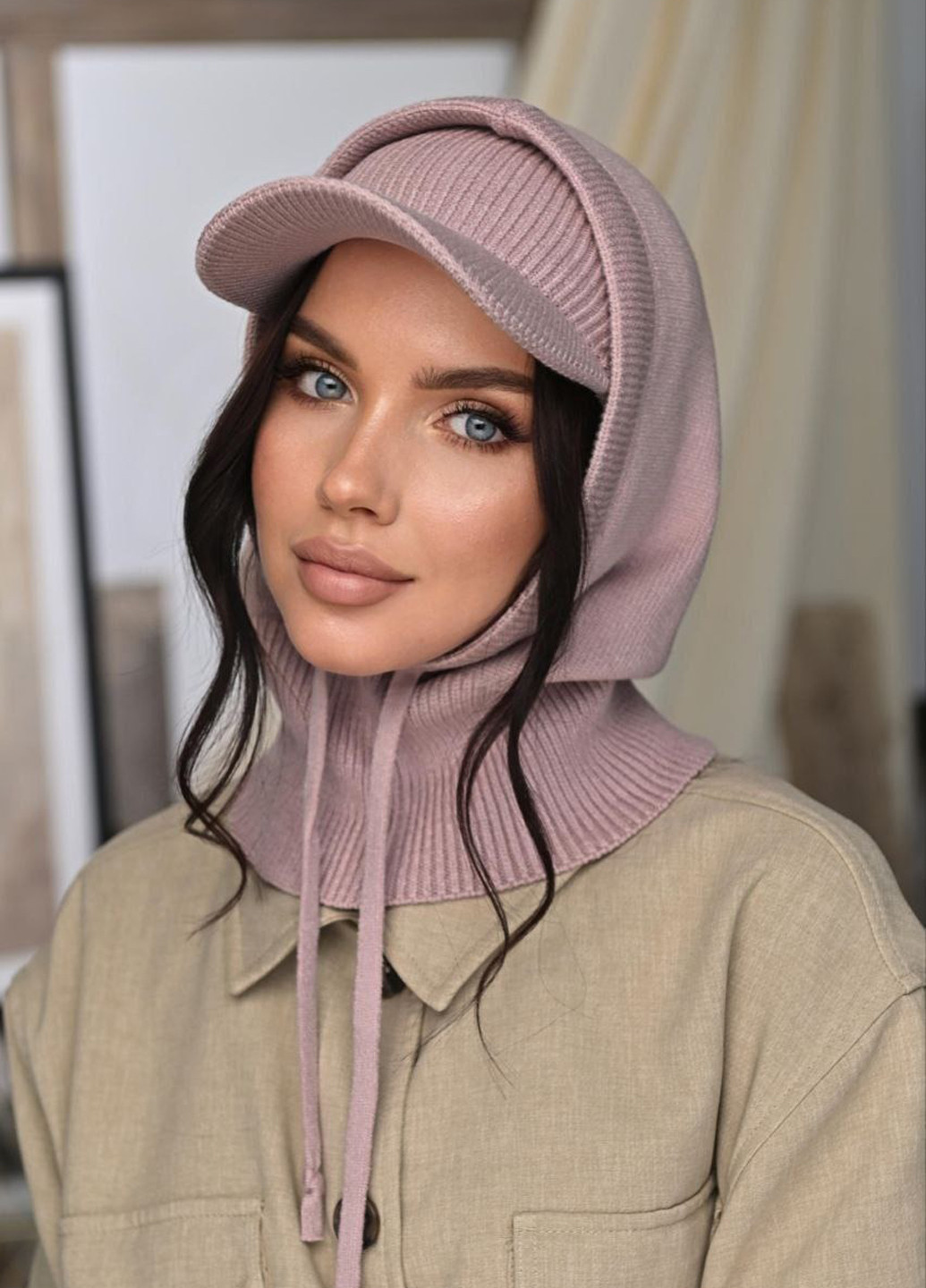 Комплект (капор, пов'язка з козирком) No Brand (365959945)