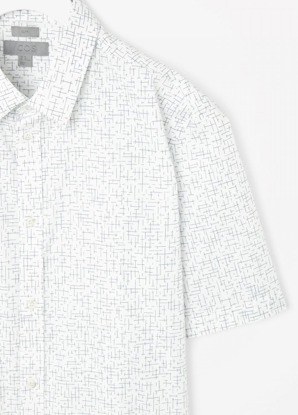 Белая классическая рубашка с абстрактным узором Cos