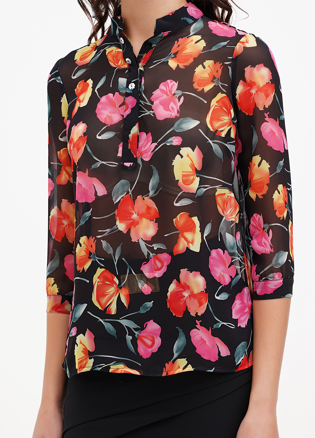 Чёрная блуза Sassofono Club