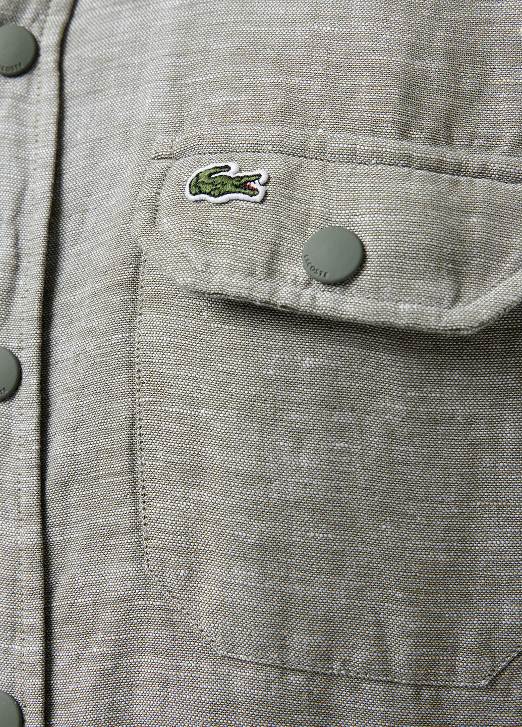 Серо-зеленая кэжуал рубашка меланж Lacoste