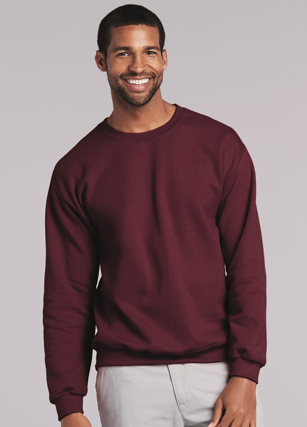 Бордовый свитшот Gildan однотонный без декора (304549766)