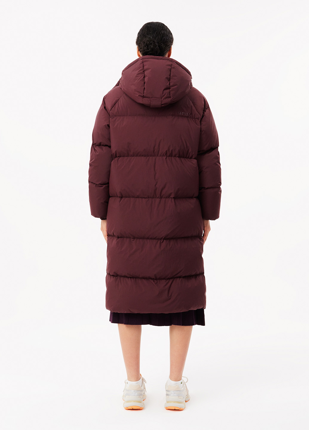 Бордовый зимний Пуховик Lacoste