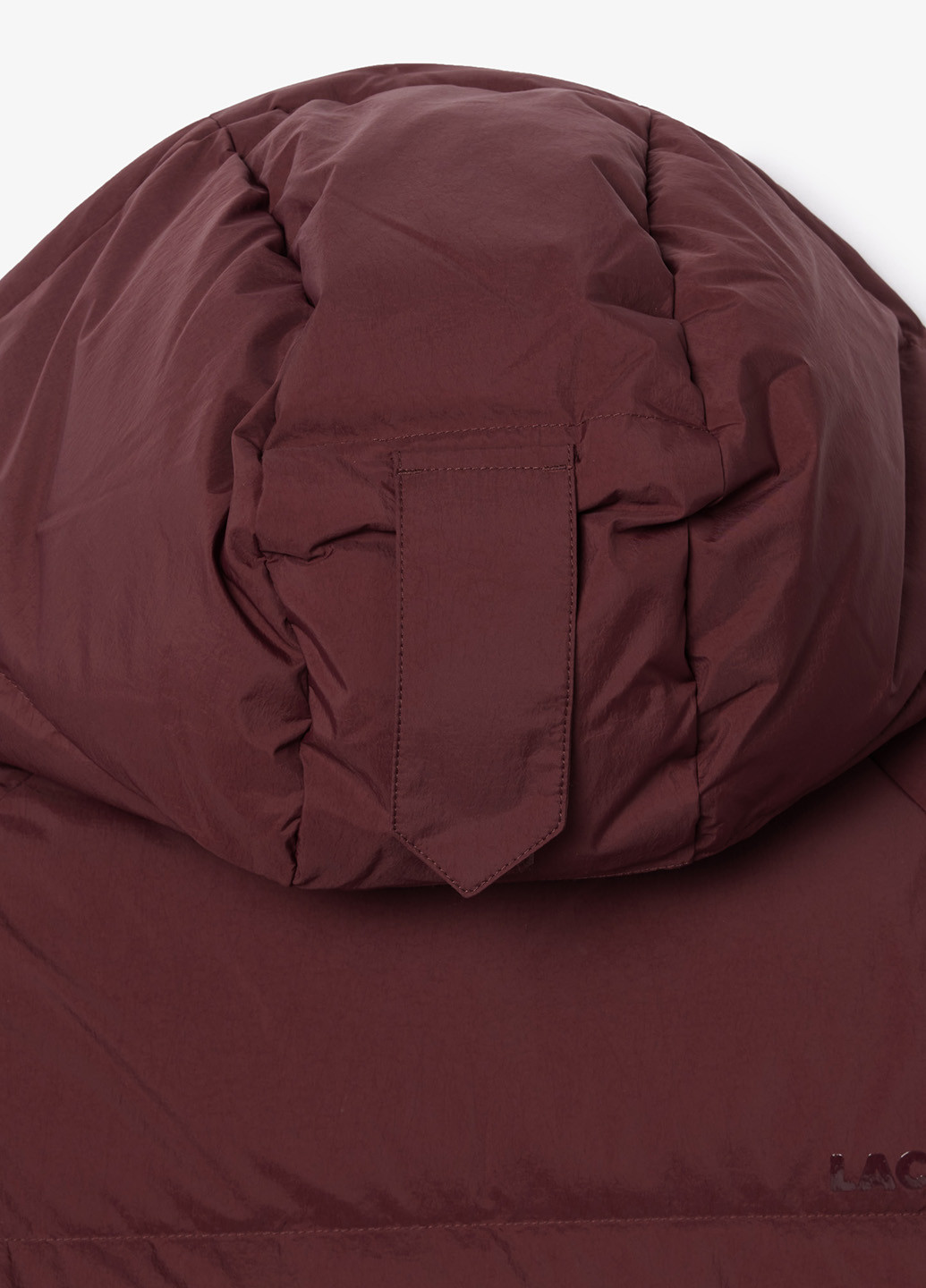 Бордовый зимний Пуховик Lacoste