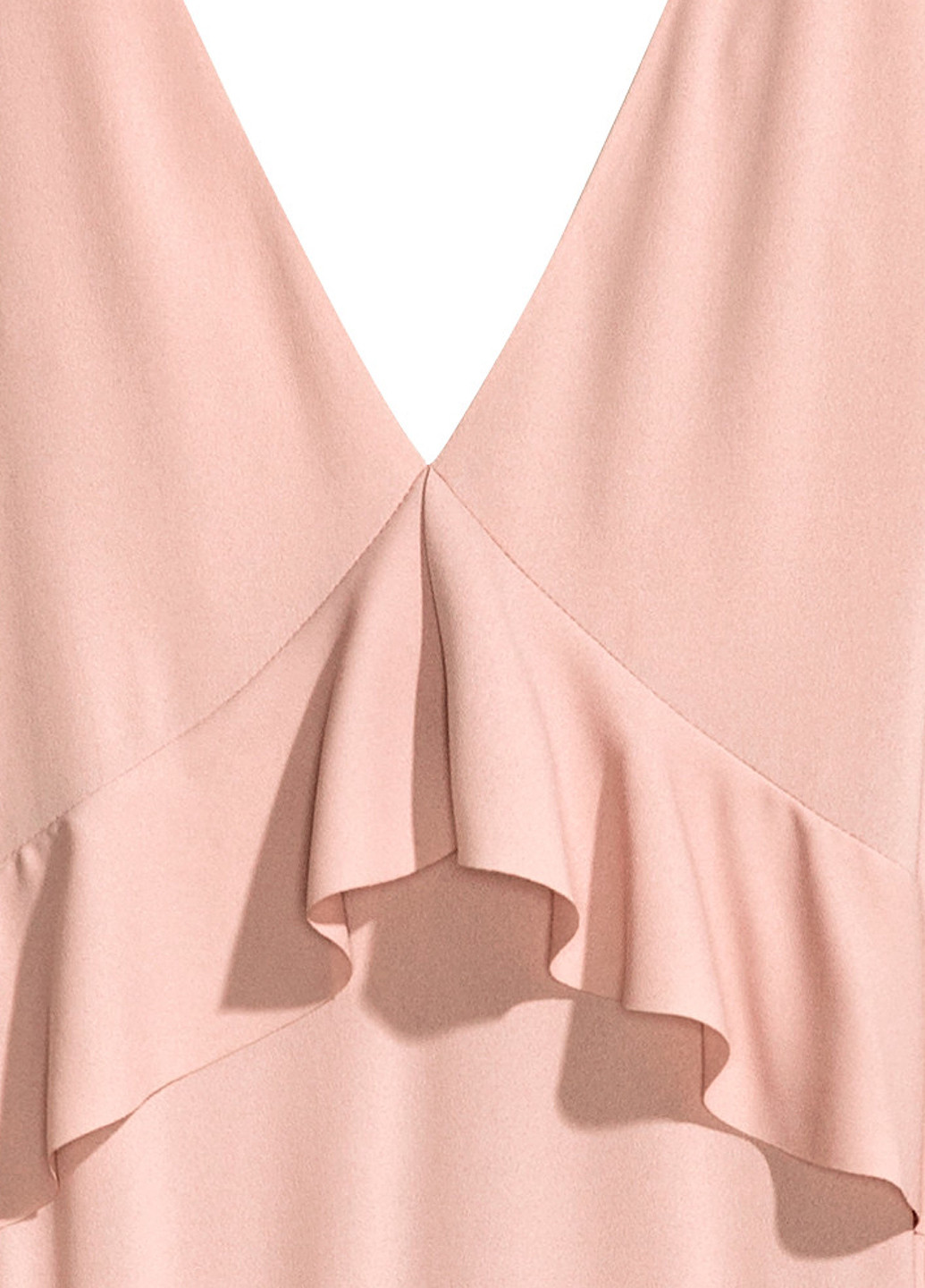 Светло-розовое вечернее платье в стиле ампир H&M однотонное