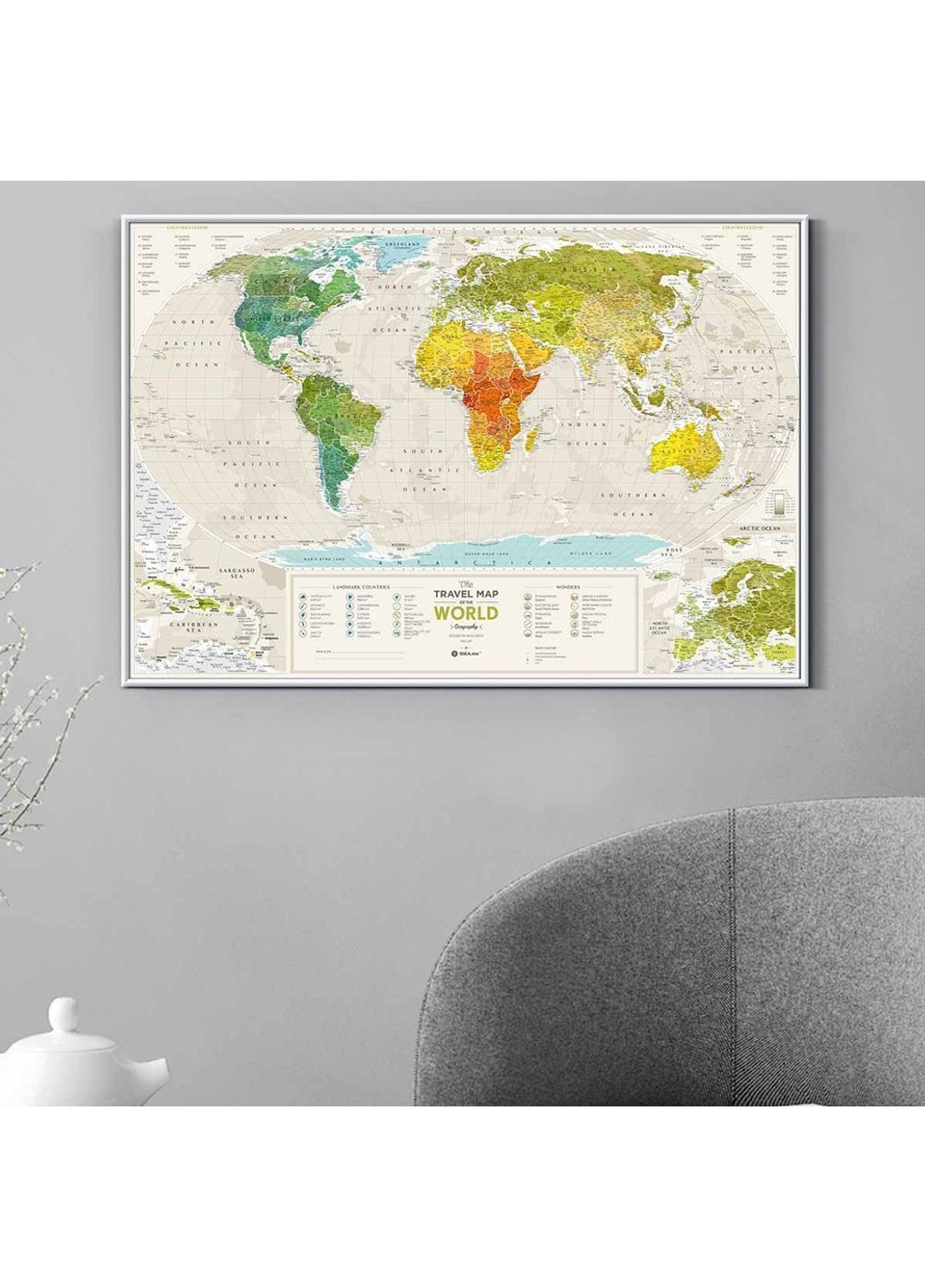 Скретч карта мира "Travel Map Geography World" (рама) 1DEA.me (254288742)