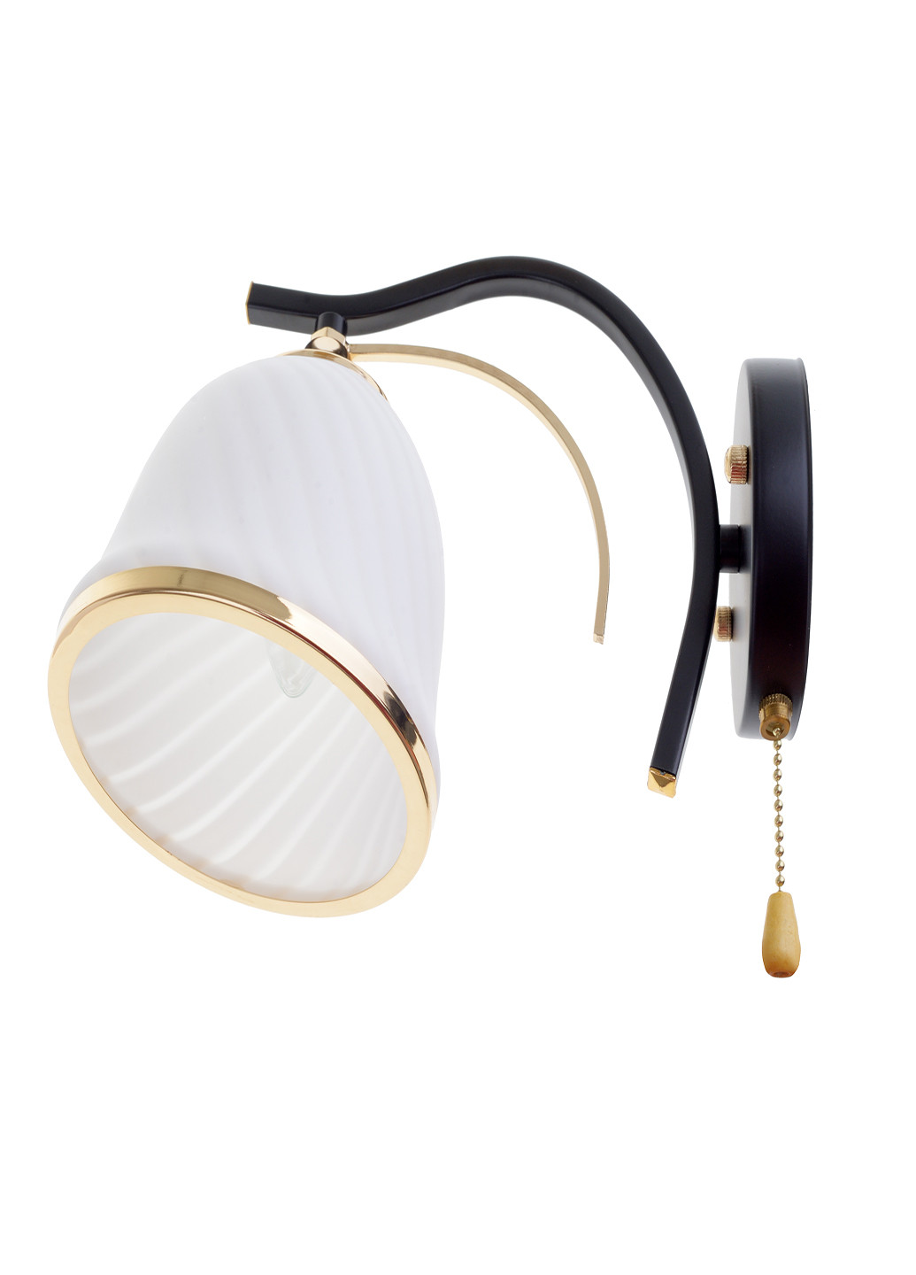 Бра накладное со шнуровым выключателем LK-710W/1 E27 BK+FG Brille (220133482)