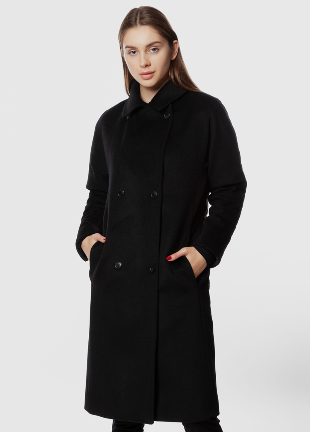 Чорне зимнє Пальто женское Arber