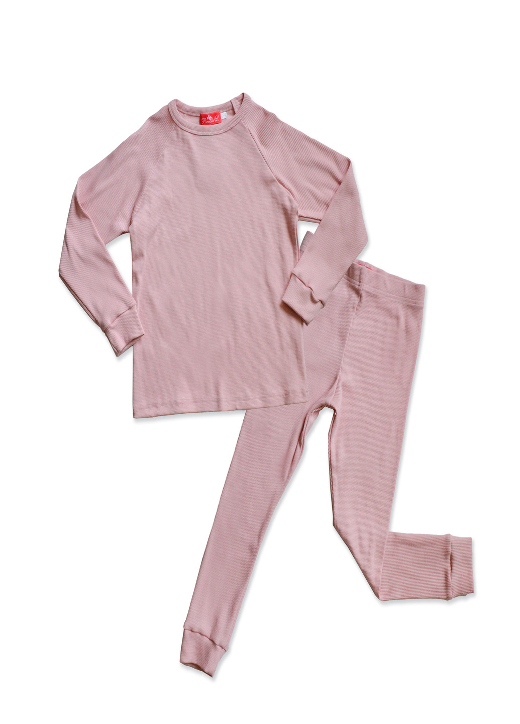 Рожева всесезон піжама базова рожева реглан + брюки Piccolo L