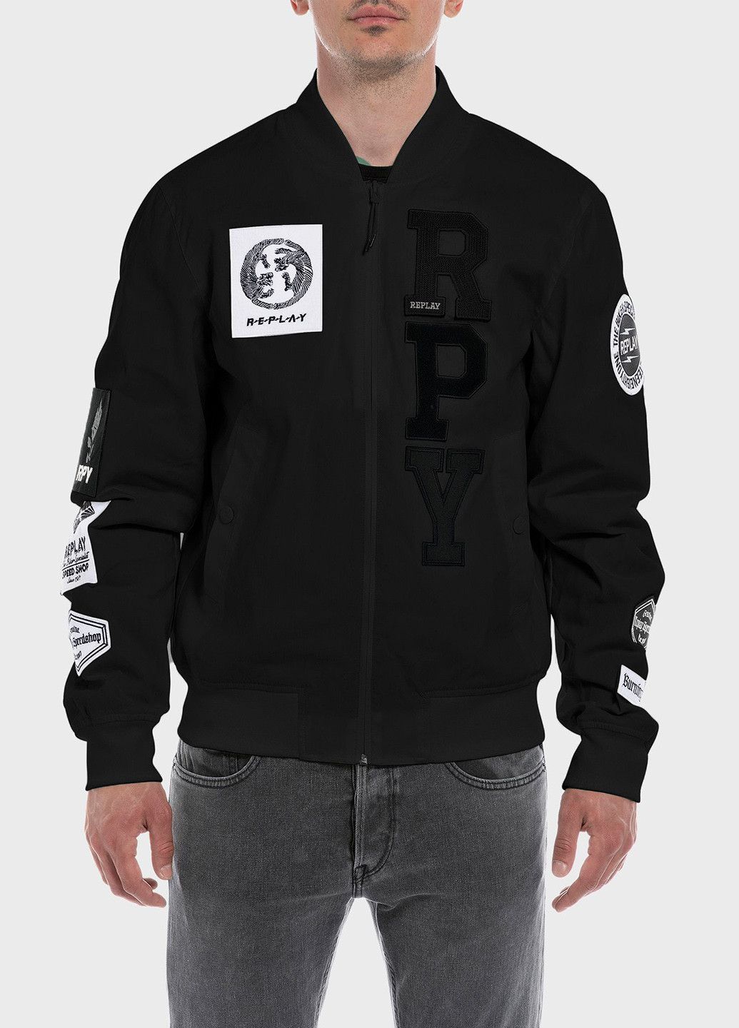 Чорна демісезонна куртка Replay