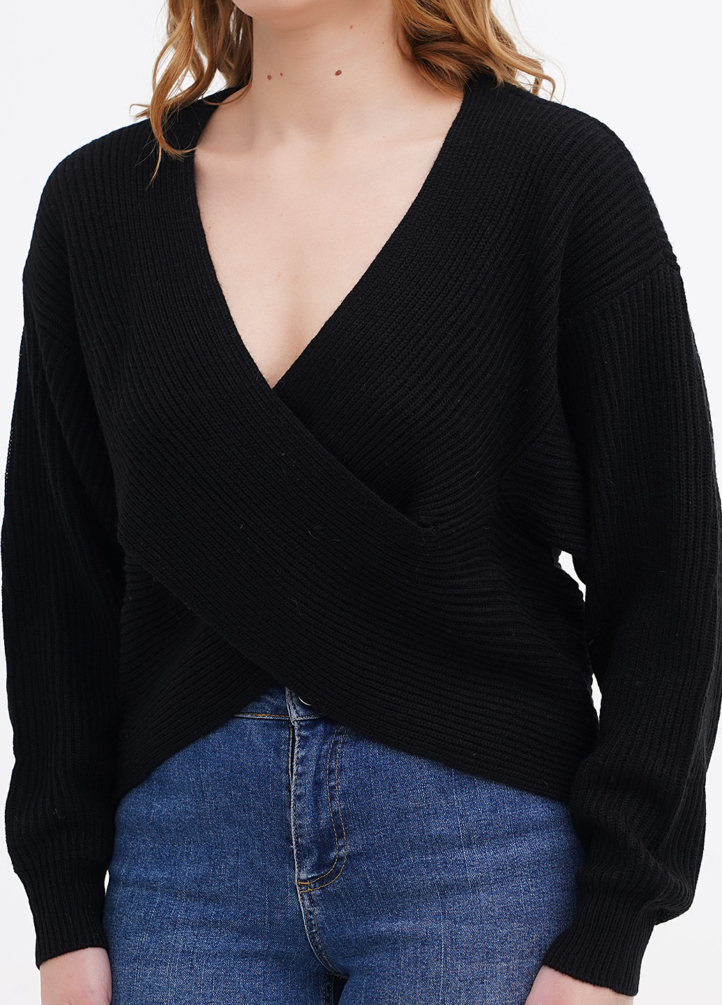 Черный демисезонный пуловер пуловер Motivi