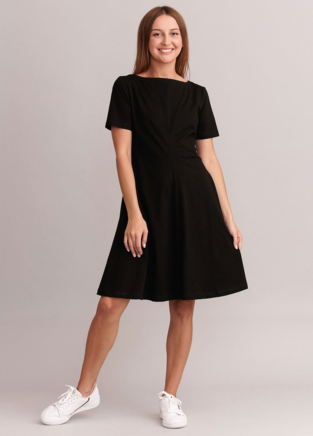 Чорна кежуал сукня кльош Promin однотонна