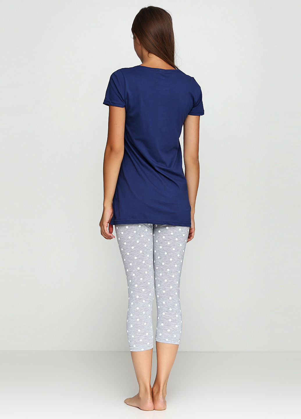 Синяя всесезон пижама (футболка, бриджи) LA PENNA