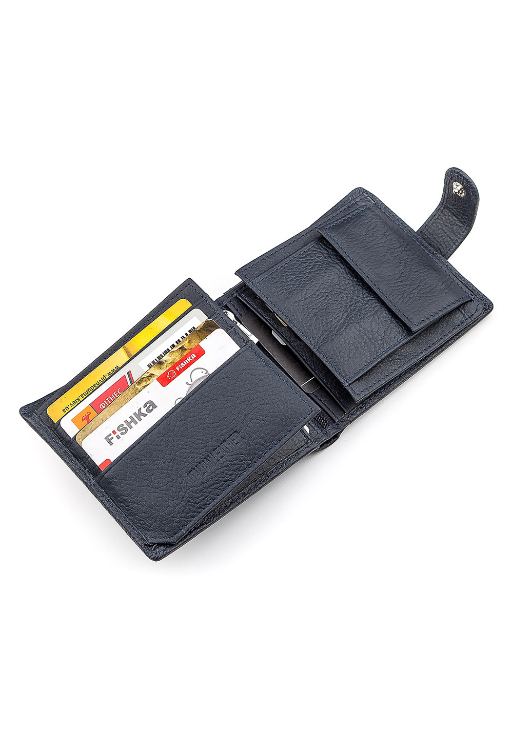 Чоловічий шкіряний гаманець 12х10,5х3 см st leather (252131573)