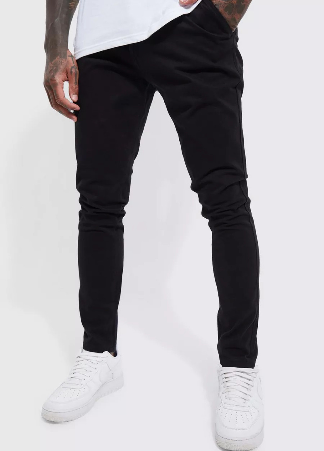 Черные кэжуал демисезонные зауженные брюки Boohoo