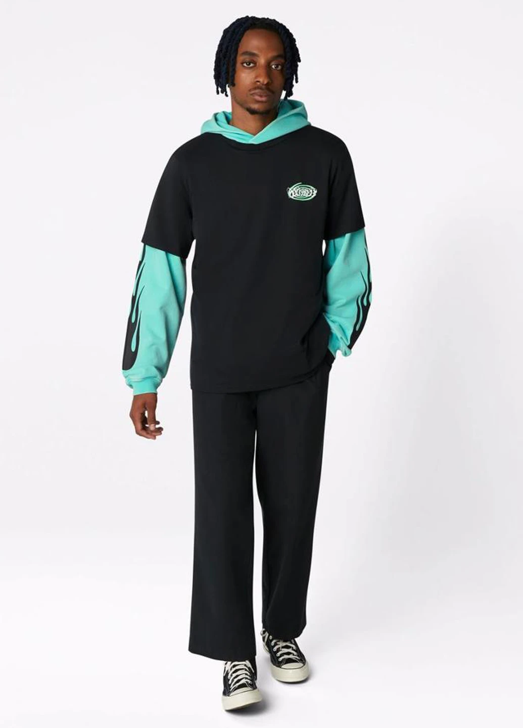 Чорна футболка 10023793-001 Converse LIVE TEE