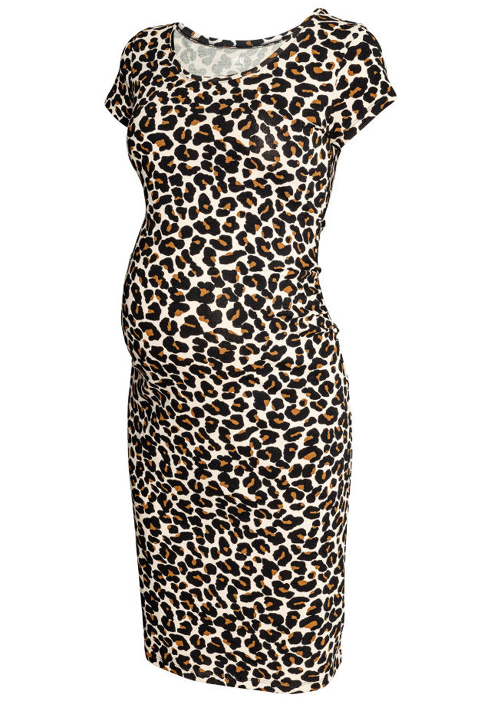 Коричневое кэжуал платье H&M с животным (анималистичным) принтом