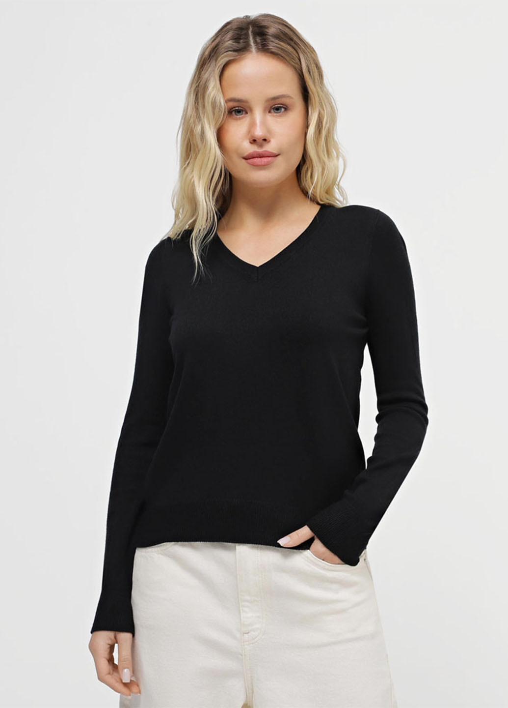 Черный демисезонный пуловер пуловер Promin