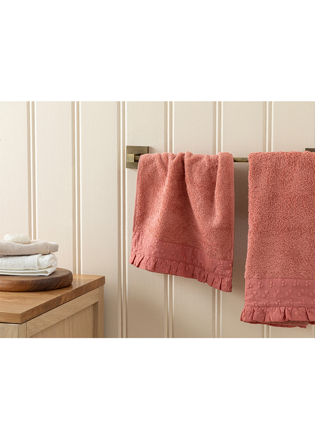 English Home полотенце, 30х40 см однотонный розовый производство - Турция