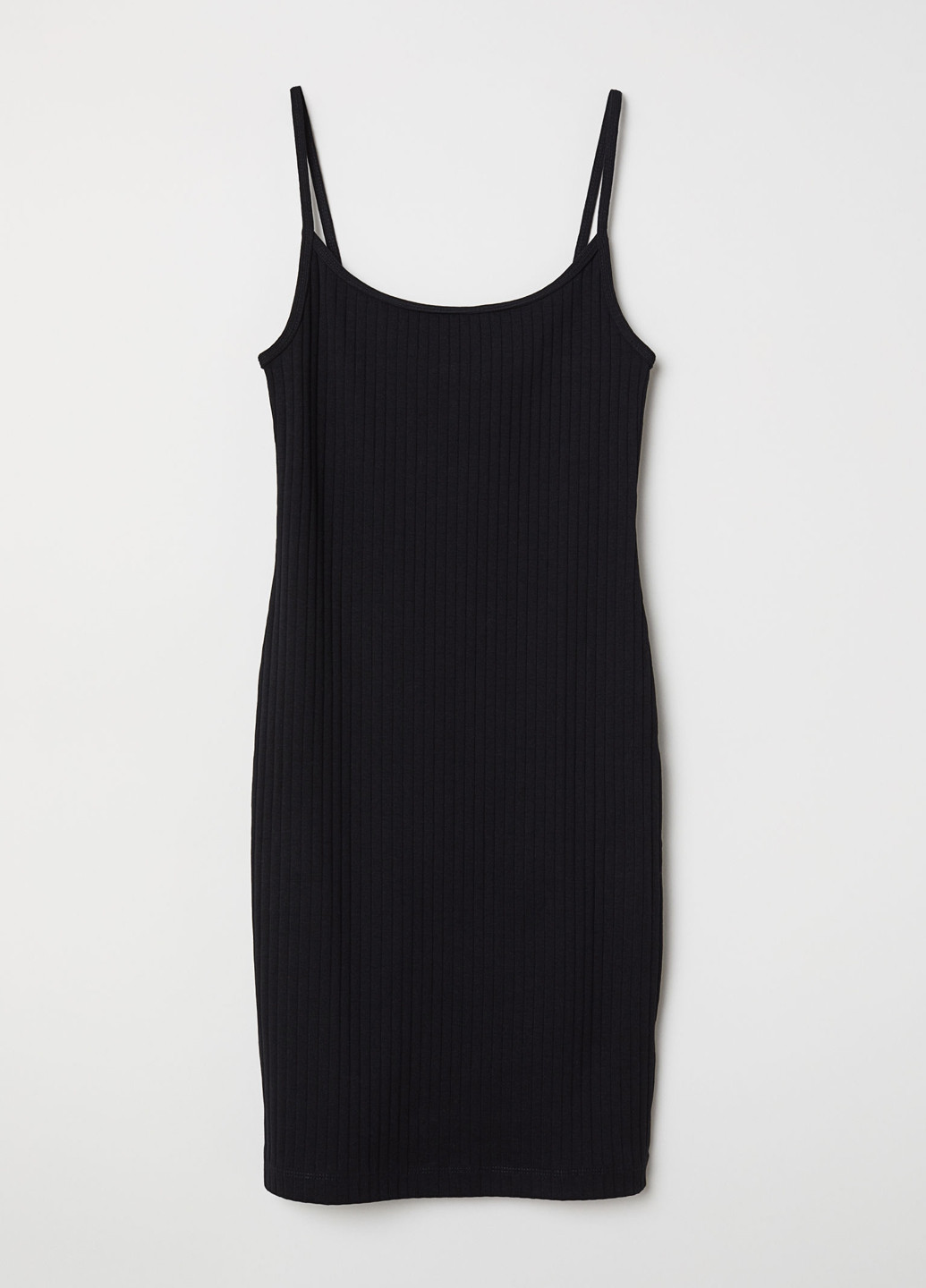 Черное кэжуал платье платье-майка H&M однотонное