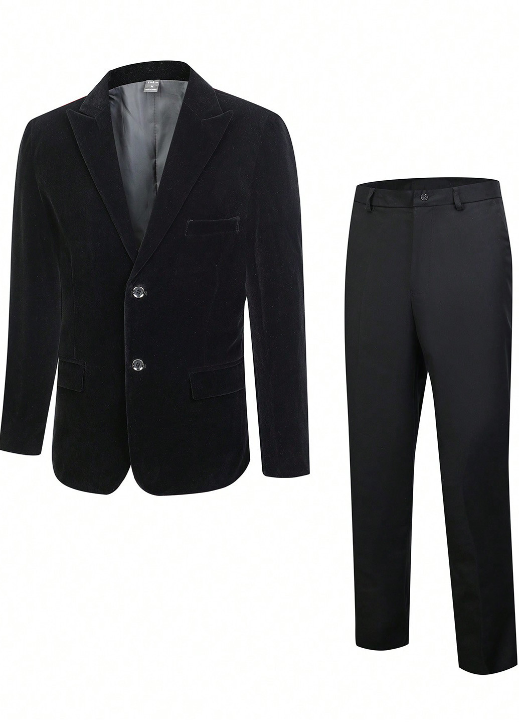 Черный демисезонный костюм (пиджак, брюки) брючный SHEIN