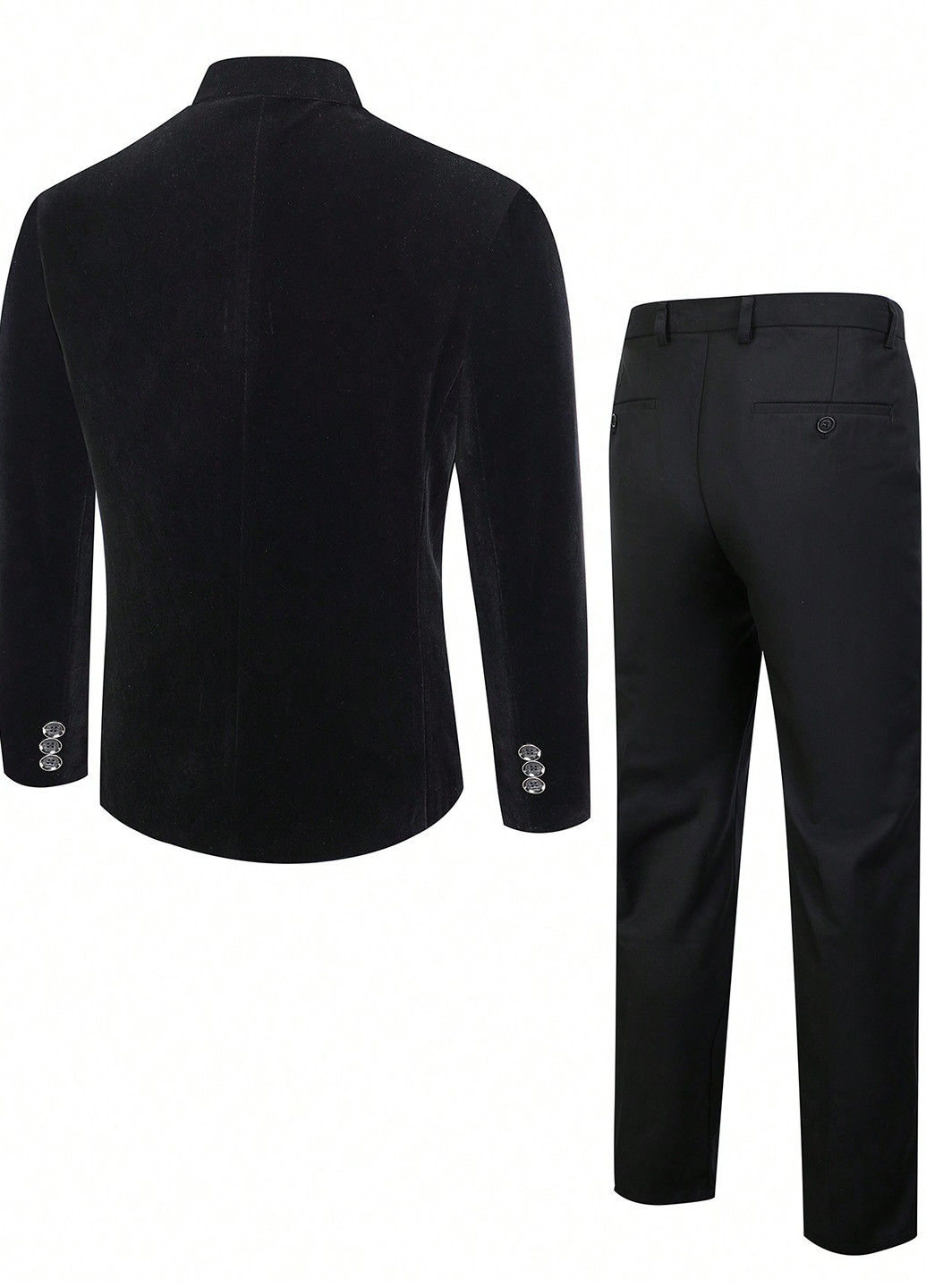 Черный демисезонный костюм (пиджак, брюки) брючный SHEIN