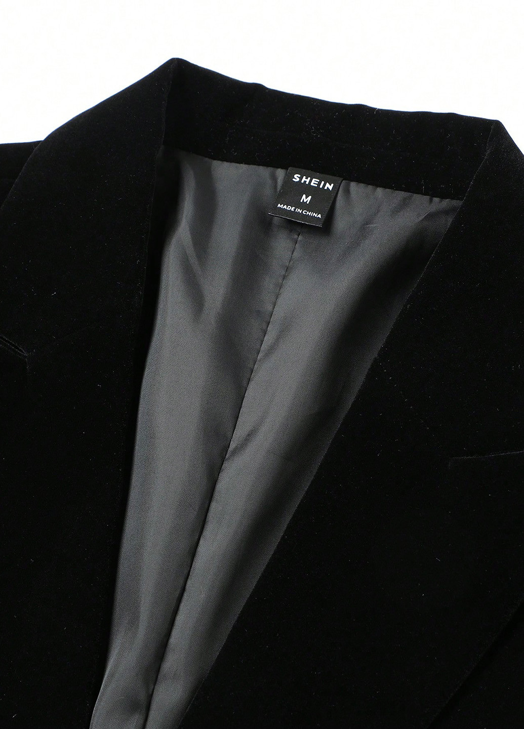Черный демисезонный костюм (пиджак, брюки) брючный SHEIN