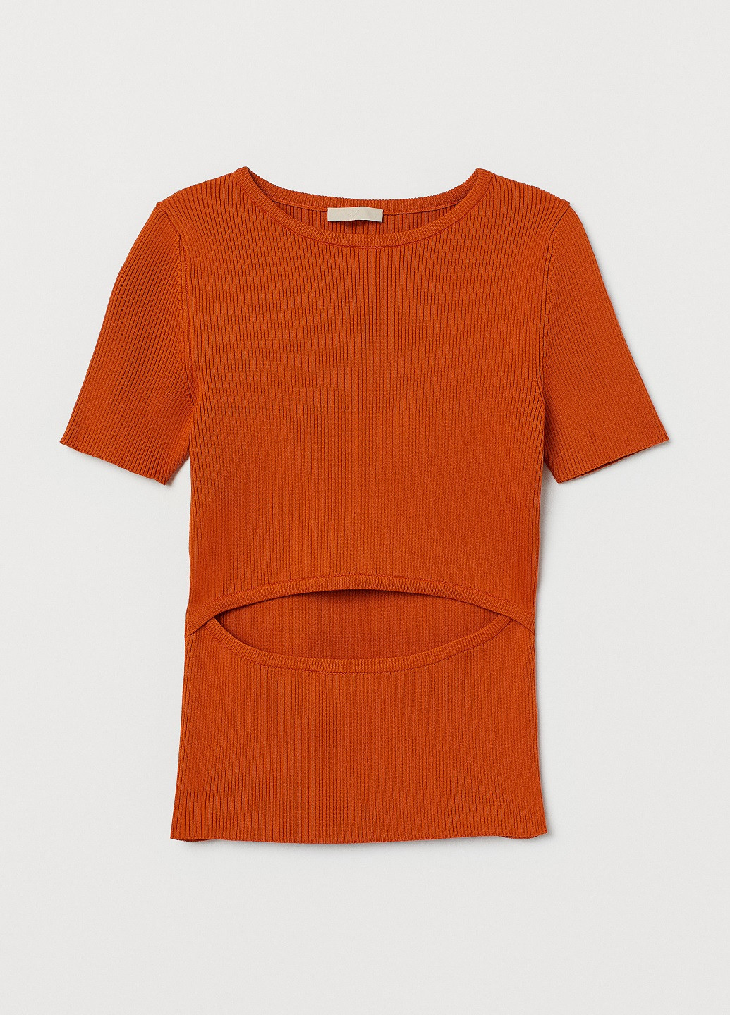 Оранжевый демисезонный вязаный джемпер H&M